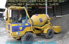Xe trộn bê tông tự nạp liệu