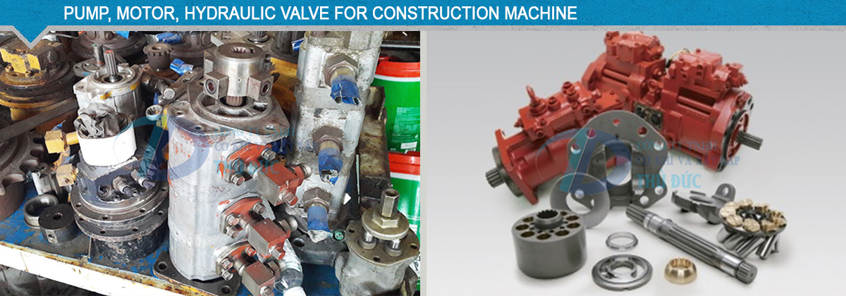 Pump, motor, hydraulic valve for construction machine