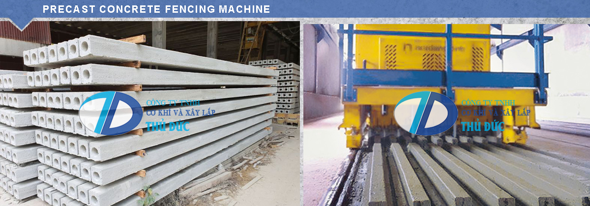 Precast concrete fencing machine