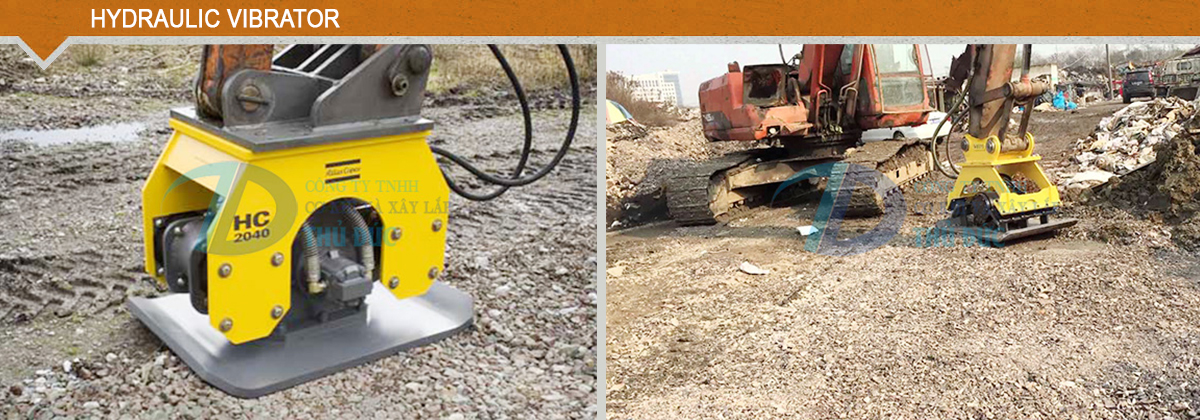 Hydraulic compactor attach on excavator