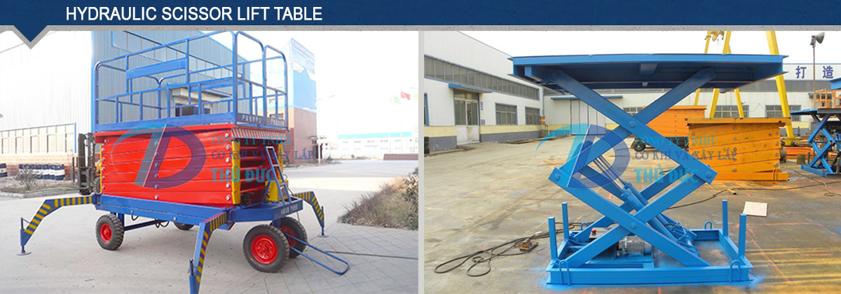 Hydraulic scissor lift table