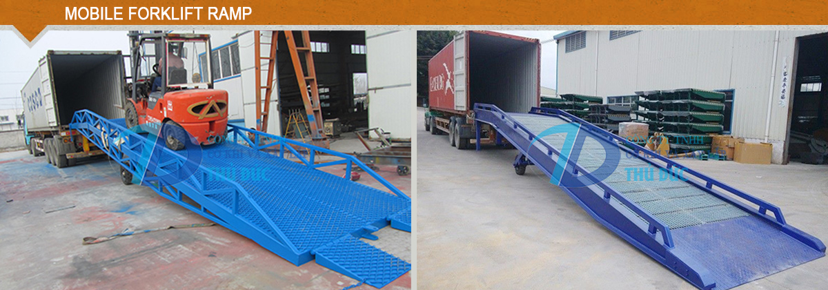 Mobile forklift ramp