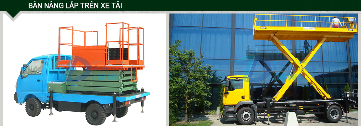 Bàn nâng lắp trên xe tải