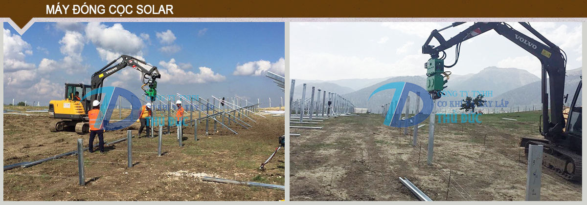 Máy đóng cọc solar