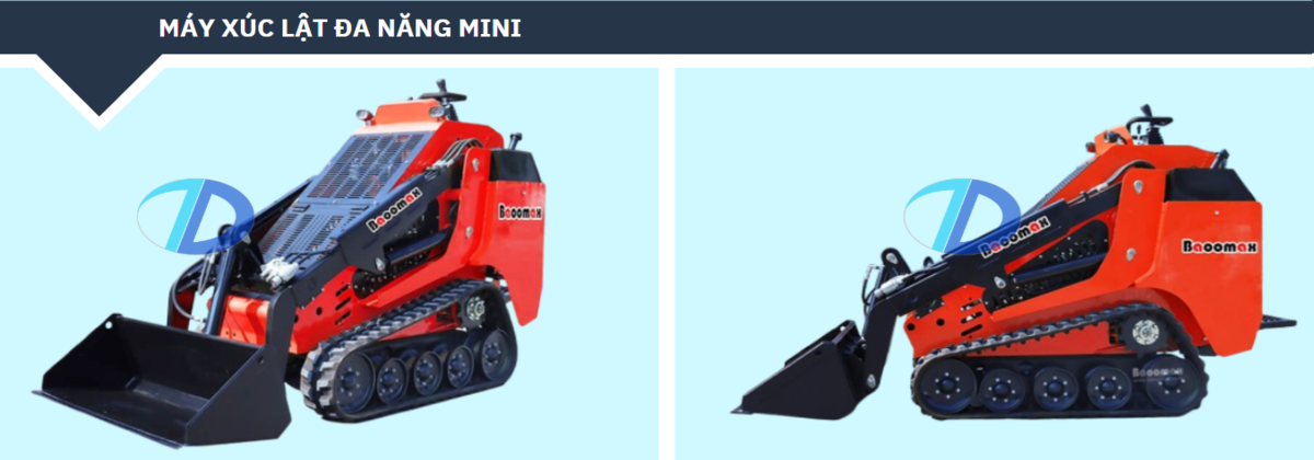 Máy xúc lật đa năng mini