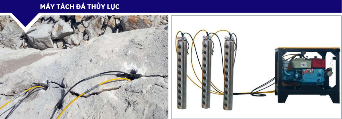 Máy tách đá thủy lực