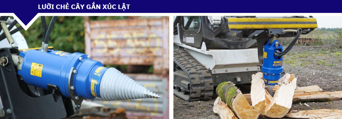 Lưỡi chẻ cây gắn xúc lật